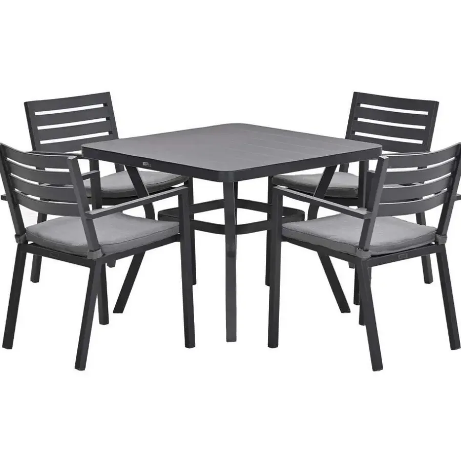Tuinsets-Garden Impressions Amarillo tuinset 5-delig - Mina tuintafel 90x90 cm