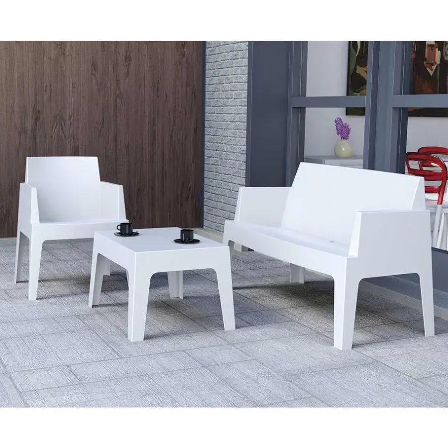 Tuinbanken-Garden Impressions Box tuinbank L138 cm the original - wit