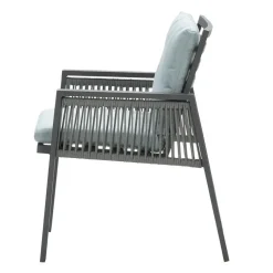 Garden Impressions Brendon lounge dining stoel - licht en mint grijs