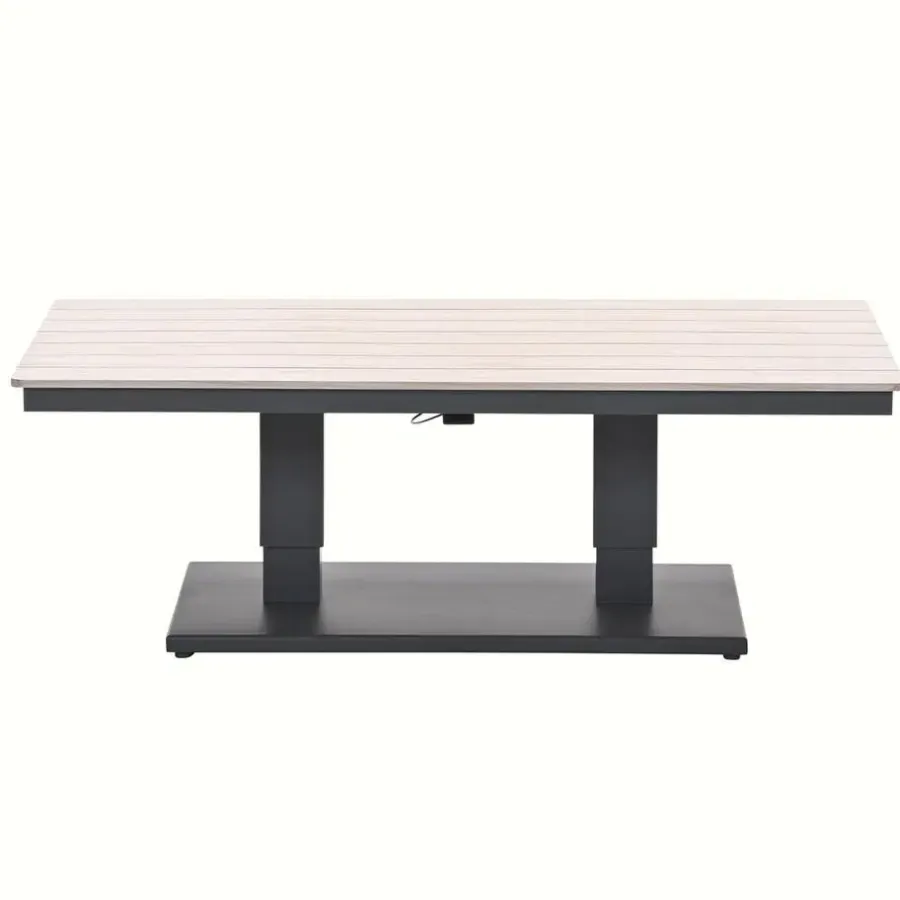 Tuintafels-Garden Impressions Brugge verstelb. loungetafel 150x87 - donker grijs
