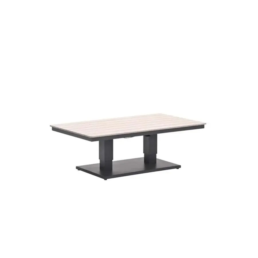Tuintafels-Garden Impressions Brugge verstelb. loungetafel 150x87 - donker grijs