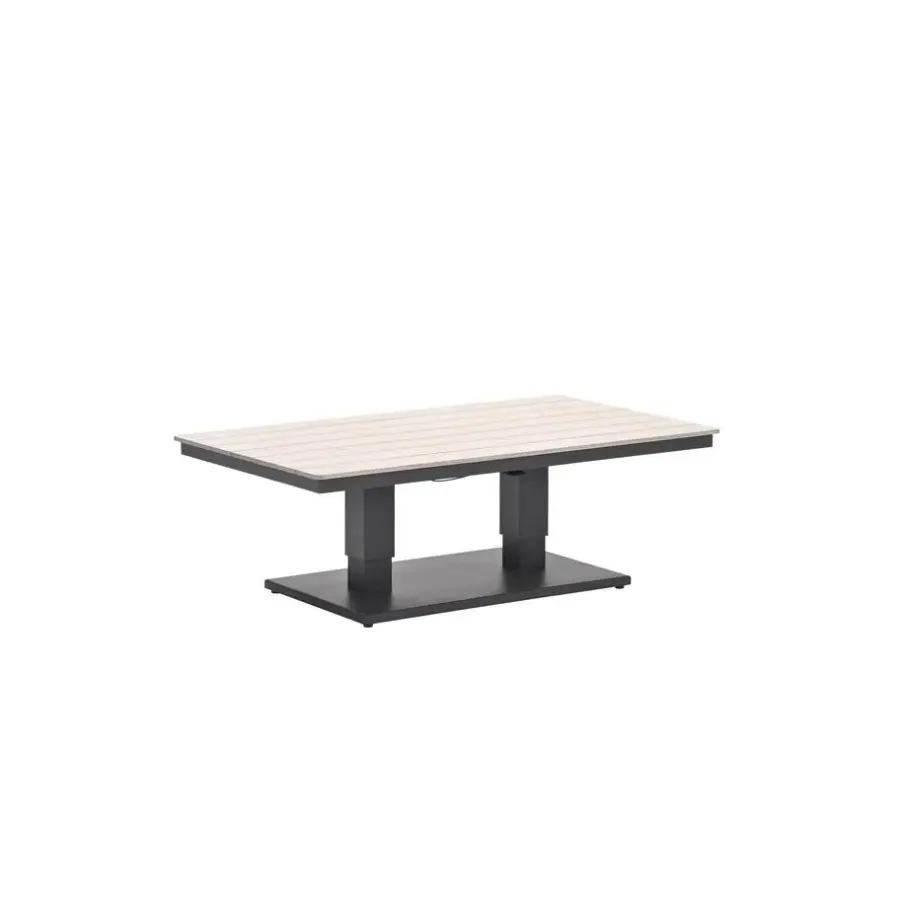 Tuintafels-Garden Impressions Brugge verstelb. loungetafel 150x87 - donker grijs