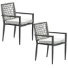 Garden Impressions Burela tuinstoel taupe - 2 stuks