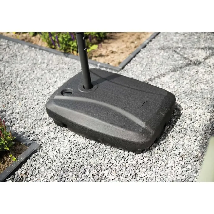 Garden Impressions Corfu parasol 250x250 - donker grijs - zand