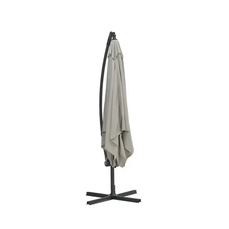 Garden Impressions Corfu parasol 250x250 - donker grijs - zand