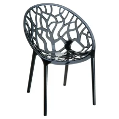 Tuinstoelen-Garden Impressions Crystal tuinstoel zwart - 2 stuks