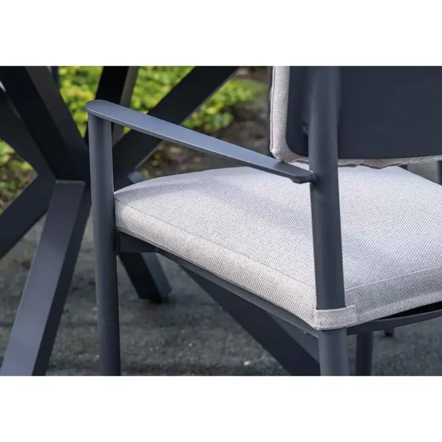 Garden Impressions Dane tuinset 6-delig - Duuk tuintafel Ø150 cm
