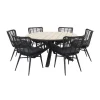 Tuinsets-Garden Impressions Edison 148 cm. - ronde tuinset / Jasmine black