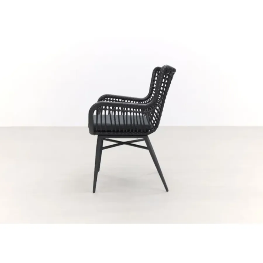 Tuinsets-Garden Impressions Edison 148 cm. - ronde tuinset / Jasmine black