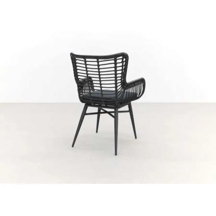 Tuinsets-Garden Impressions Edison 148 cm. - ronde tuinset / Jasmine black