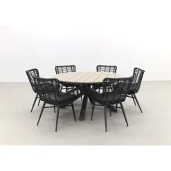Tuinsets-Garden Impressions Edison 148 cm. - ronde tuinset / Jasmine black