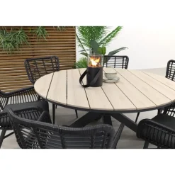 Tuinsets-Garden Impressions Edison 148 cm. - ronde tuinset / Jasmine black
