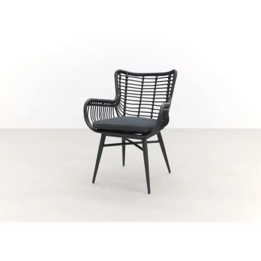 Tuinsets-Garden Impressions Edison 148 cm. - ronde tuinset / Jasmine black