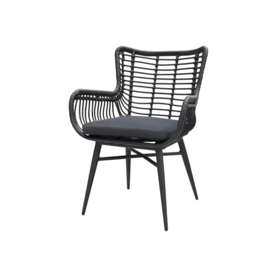 Tuinsets-Garden Impressions Edison 148 cm. - ronde tuinset / Jasmine black