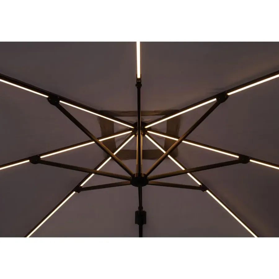 Parasols-Garden Impressions Hawaii zweefparasol Lumen LED 300x300 cm - zand