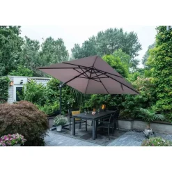 Parasols-Garden Impressions Hawaii zweefparasol Lumen LED 300x300 cm - zand