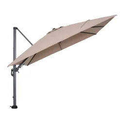 Parasols-Garden Impressions Hawaii zweefparasol 300x300 c. black - taupe