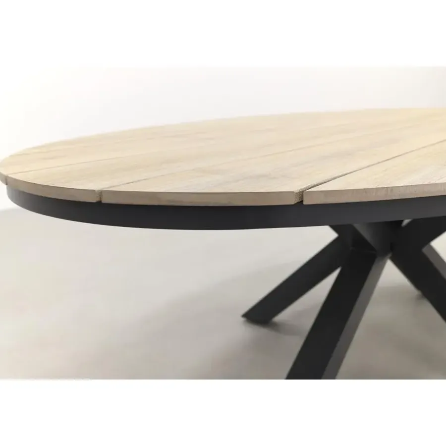 Tuinsets-Garden Impressions Jasmine Natural/Edison 220x115 cm. - ovale tuinset