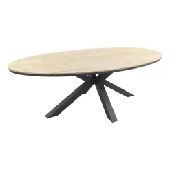 Tuinsets-Garden Impressions Jasmine - Black/Edison 220x115 cm. - ovale tuinset