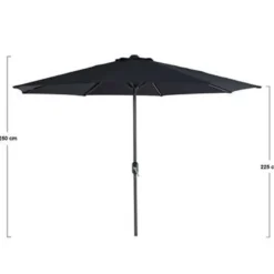 Parasols-Garden Impressions Lotus parasol Ø300 cm - zwart