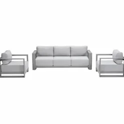 Loungesets-Garden Impressions Malakka loungeset 3-delig taupe