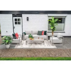 Loungesets-Garden Impressions Malakka loungeset 3-delig taupe