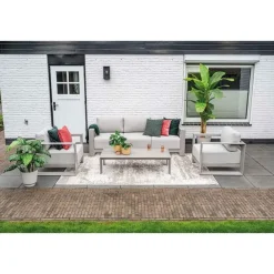 Loungesets-Garden Impressions Malakka loungeset 3-delig taupe