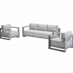Loungesets-Garden Impressions Malakka loungeset 3-delig taupe