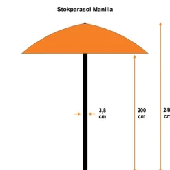 Parasols-Garden Impressions Manilla parasol Ø250 cm - koper
