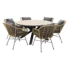Tuinsets-Garden Impressions Margriet naturel / Edison 148 cm. - ronde tuinset