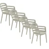 Tuinstoelen-Garden Impressions Mira tuinstoel zand - 4 stuks