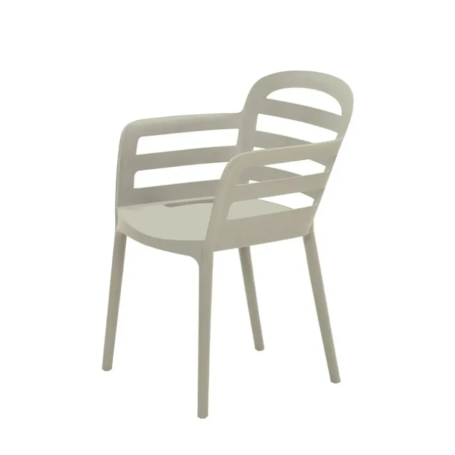 Tuinstoelen-Garden Impressions Mira tuinstoel zand - 4 stuks