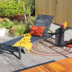 Ligbedden-Garden Impressions Palmas ligbed - donker grijs / antraciet