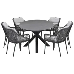 Tuinsets-Garden Impressions Pemba - Scot tuinset 7-delig - Napoli grey