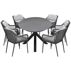 Tuinsets-Garden Impressions Pemba - Scot tuinset 7-delig - Napoli grey