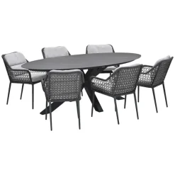 Tuinsets-Garden Impressions Pemba - Scot tuinset 7-delig - Napoli grey