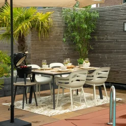 Tuintafels-Garden Impressions Penedo tuintafel 160x90 cm - light teak vironwood