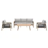 Loungesets-Garden Impressions San Capri loungeset 4-delig - light teak aluminium