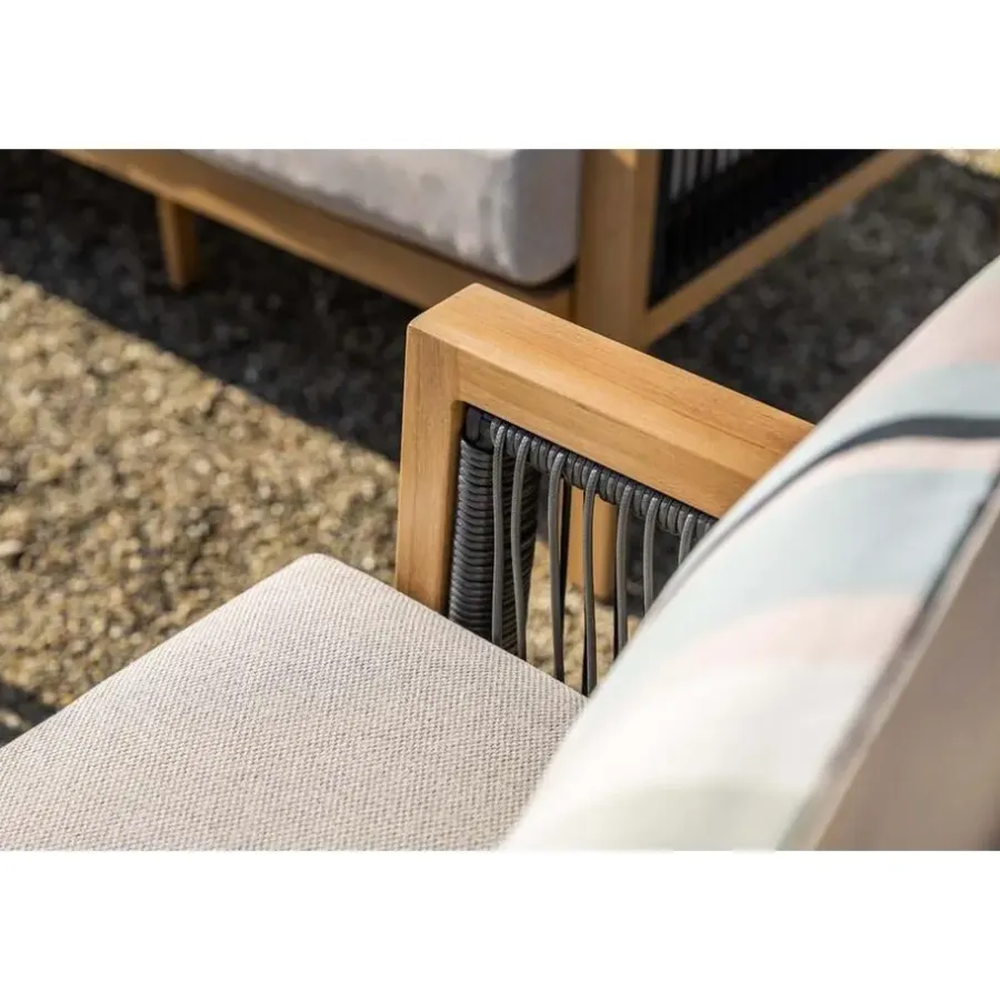Loungesets-Garden Impressions San Capri loungeset 4-delig - light teak aluminium