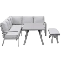 Loungesets-Garden Impressions Senja lounge dining set 4-delig rechts- valley sand