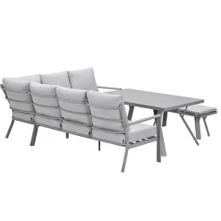 Loungesets-Garden Impressions Senja lounge dining set 4-delig rechts- valley sand