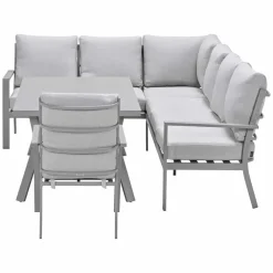 Garden Impressions Senja lounge dining set 4-delig l. - valley sand