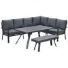 Loungesets|Loungesets-Garden Impressions Senja lounge dining set 4-delig rechts - m. grijs