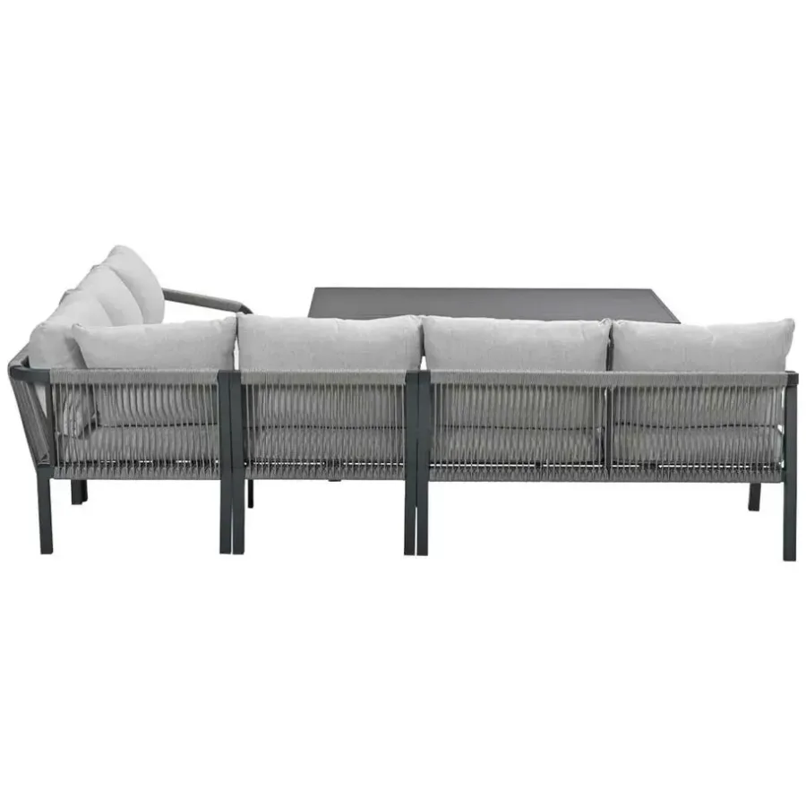 Garden Impressions Tarera lounge dining set 5-delig - donker grijs