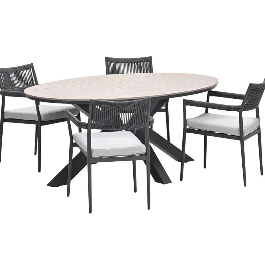 Tuinsets-Garden Impressions Tineo - Tulli tuinset 5-delig 180x115 cm