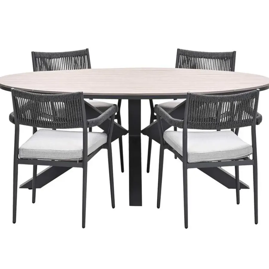 Tuinsets-Garden Impressions Tineo - Tulli tuinset 5-delig 180x115 cm