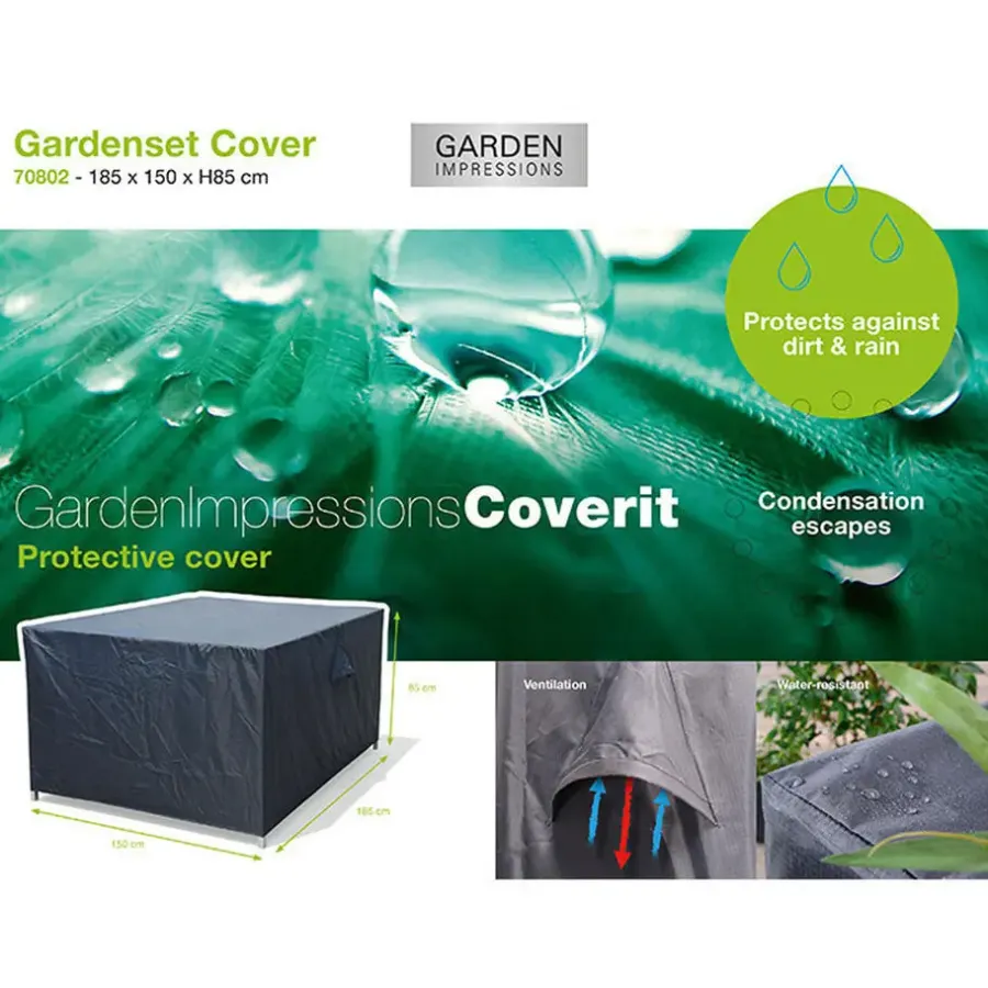 Tuinmeubelbeschermers-Garden Impressions Tuinsethoes 185x150xH85 cm