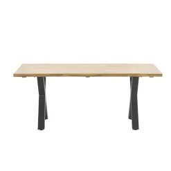 Tuintafels-Garden Impressions Zadar tuintafel 180x100 donker grijs - X-frame