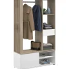 Kledingopbergers|Kledingrekken-Parisot Garderobe Ghislain 1 deur & 1 lade - Japanse eik/wit