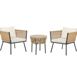 Beliani GARGANO - Tuinset - Beige - PE rotan